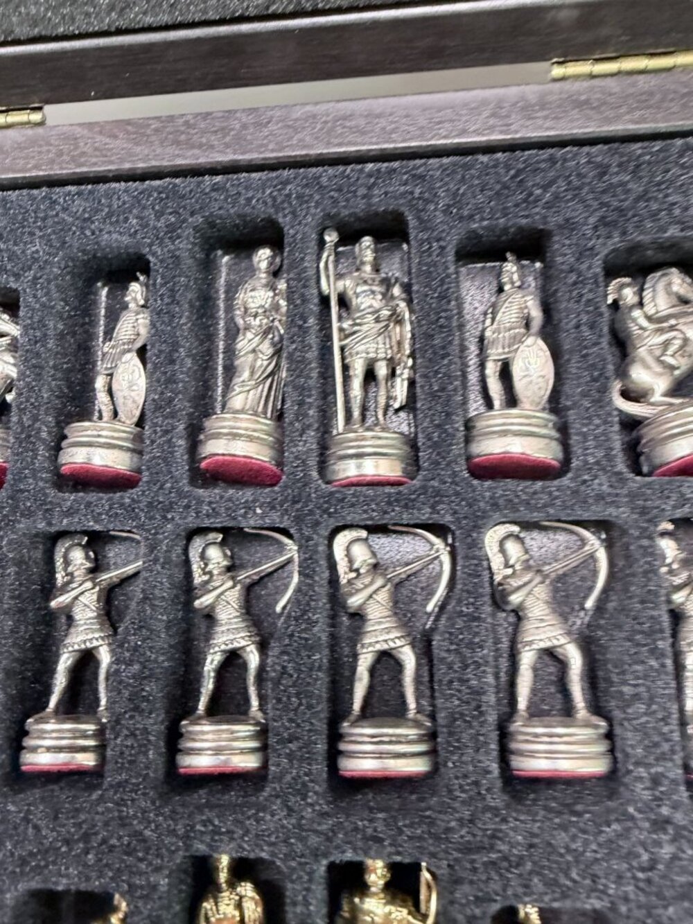 Manopoulos Chess Set Greek Mythology Archer Blue Complete Handcrafted - Picture 11 of 16